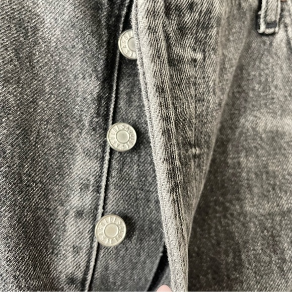 ❌SOLD❌ Agolde 90's Mid Rise Loose Fit High Rise Washed Black Denim Jeans size 34 - Picture 9 of 16